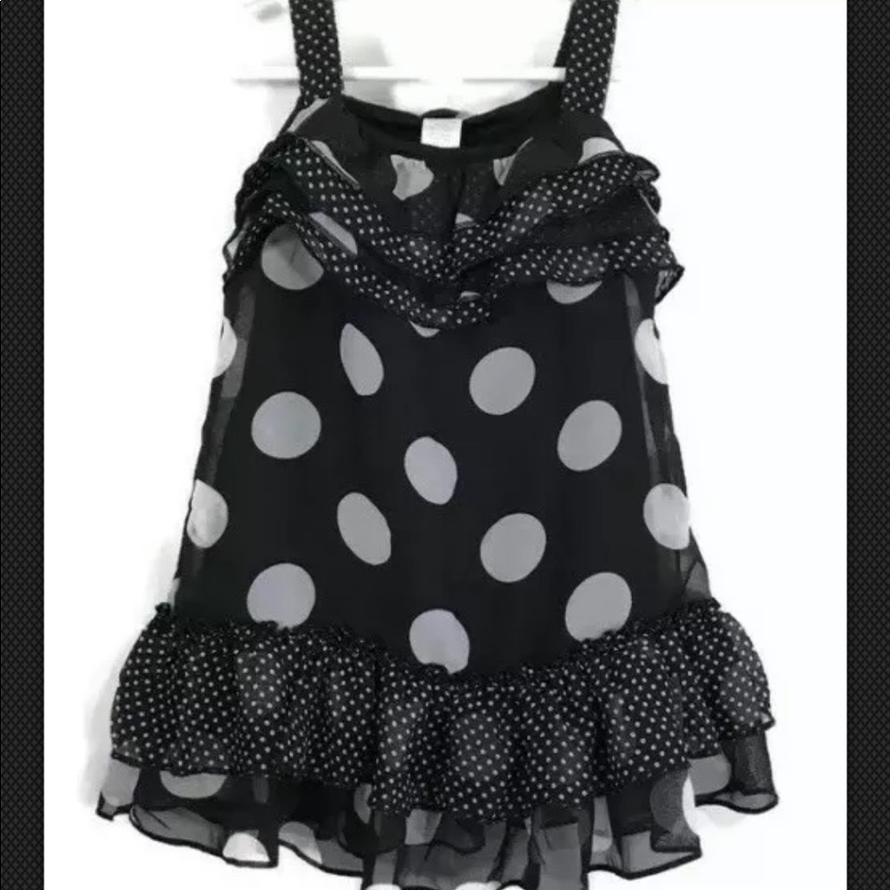Black And White Polkadot Dress Toddler Summer 18M